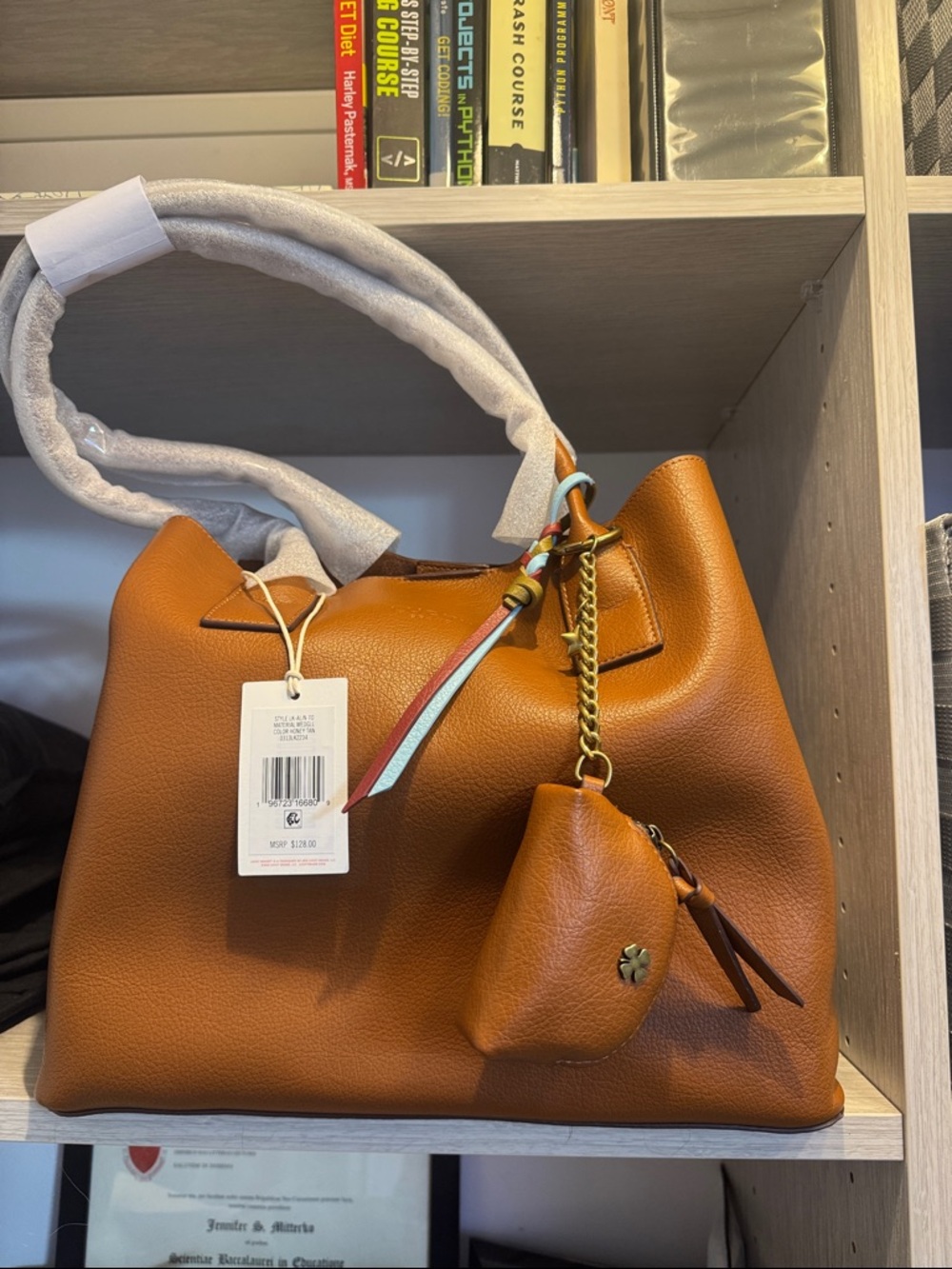 Lucky Brand Honey Tan: Leather Hobo with Detachable Coin Pouch